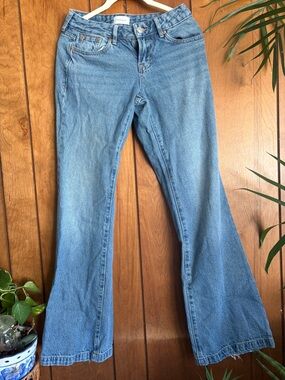 PacSun Medium Blue Flare Wide-Leg Jeans